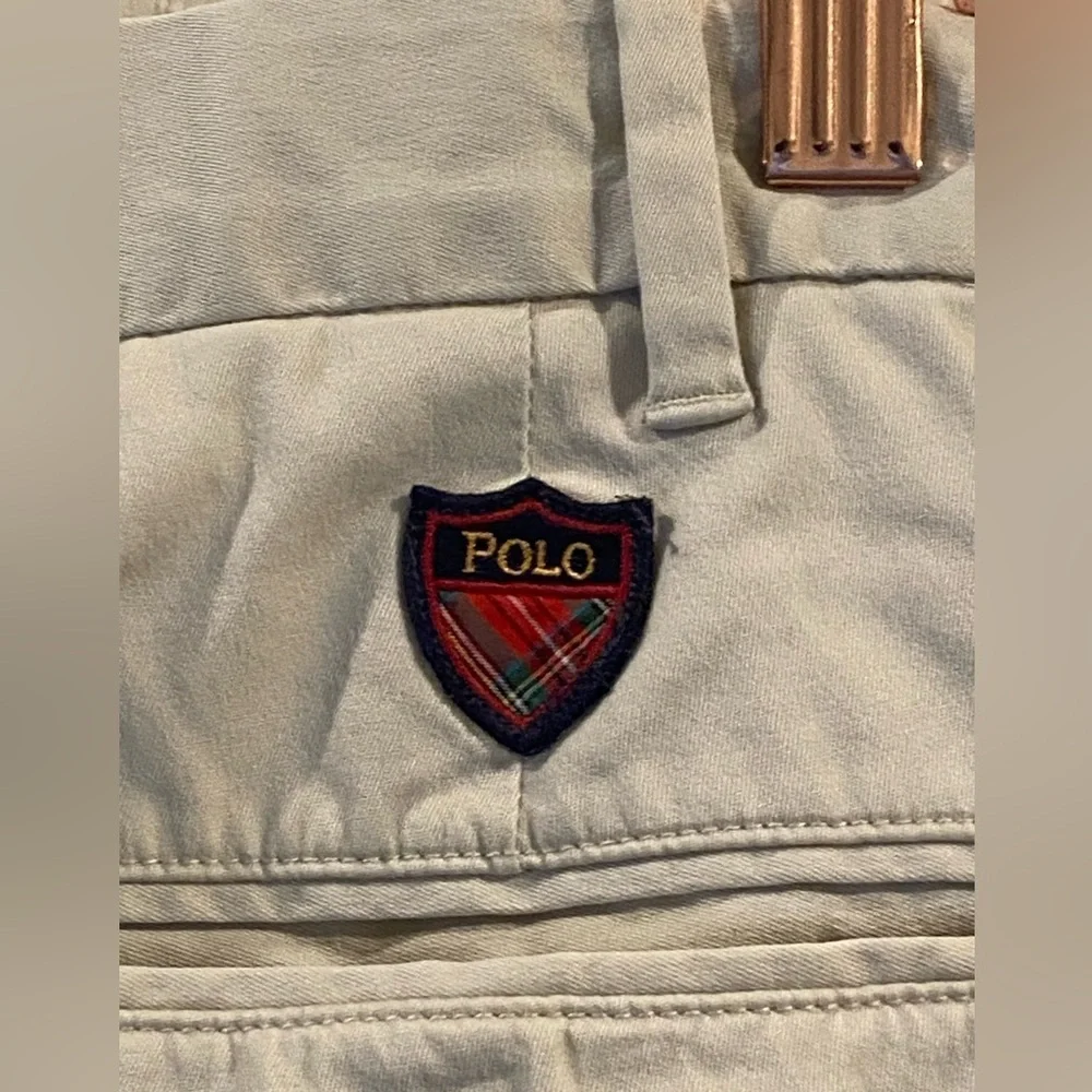 Polo Ralph Lauren Shorts Mens 38 Chino Khaki Golf Cotton Preppy Pleated Front